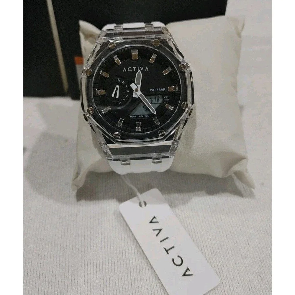 Activa x Invicta Men's 44.2mm Analog/Digital Watch White ACW2100-004